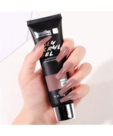 Beautilux Long-Lasting Acrylic Gel Nail Extension - 50ml K50-15 Brown | Natural Look UV Nail Art Gel for Professional Results - Buy Online on GoSupps.com
