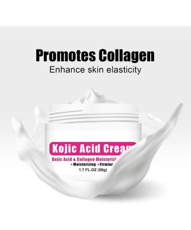 Kojic Acid Face Cream - Moisturiser Face Women with Collagen - Kojic Acid Skin Lightening Cream for Dark Skin - Dark Spot Remover for Face - Firm Lift Radiance Improve Dullness Hydrating Smooth Tender - Buy Online on GoSupps.com