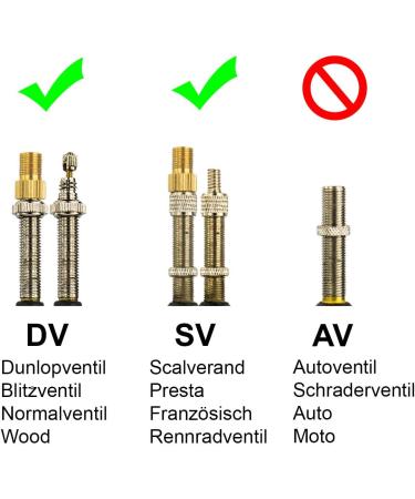 Drahtesel Bicycle Valve Adapter Set - DV SV to Car Valve Pump AV Adapter (3-Pack) | International Shipping - Buy Online on GoSupps.com
