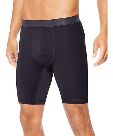 Hanes Sport Men's Performance Compression Short - Medium, Ebony/Ebony - Buy Online on GoSupps.com