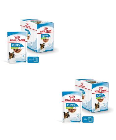 ROYAL CANIN X-Small Puppy | Double Pack | 2 x 12 x 85 g | Wet Food for Very Small Breed Puppies | Up to 10 Months | Chunks in Sauce | in Sachet