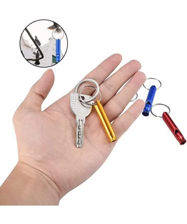 AMASAWA 5* Signal Pipe Mini Whistle Loud Emergency Survival Keychain Aluminum Safety Whistle (Random Colors) for Outdoor Adventures - Buy Online on GoSupps.com