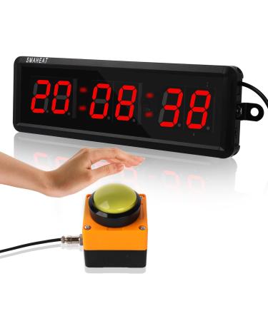 SMAHEAT Fitness Timer with Stopwatch Button, Suitable for School/exam/Home Exercise/Gym/Gym SMAHEAT Electronic Fitness Timer (1.5 inch six-Digit All-red) - Buy Online on GoSupps.com