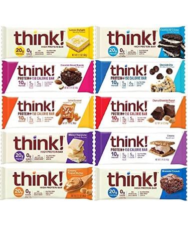 Think Thin Super Variety Pack - 20 Bars - Gluten Free, High Protein Snack (Pack of 1) - Buy Online on GoSupps.com