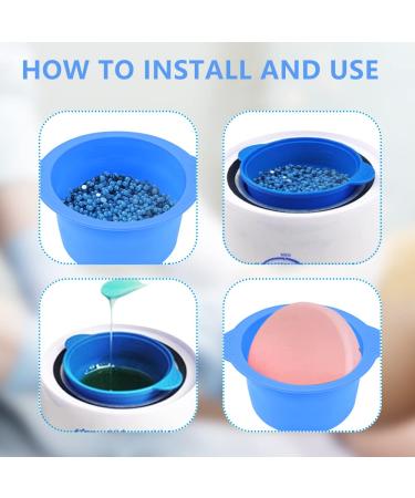 BEKECIDI Silicone Wax Heat Inserts Set - Reusable Wax Replacement for Warmers | Includes Wax Spatula - Red & Blue - Buy Online on GoSupps.com