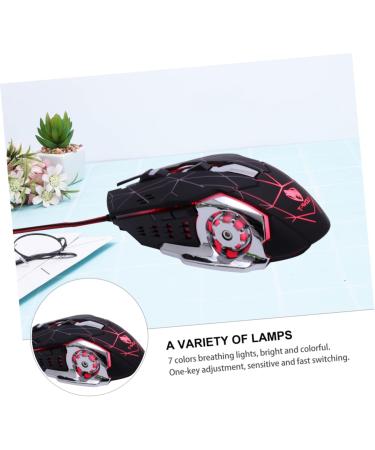 minkissy Gaming Mouse Optical Computer Rgb Gaming Corded Ergonomic Gamer Mute Gaming Game Mice Mouse for Laptop Wired Led Game Mouse Mechanical Metal Brushed Bottom Plate V6 - Buy Online on GoSupps.com