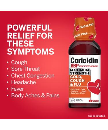 Coricidin HBP Maximum Strength Cold & Flu Day & Night Liquid Twinpack - 12 Fl Oz (Pack of 2) - Buy Online on GoSupps.com