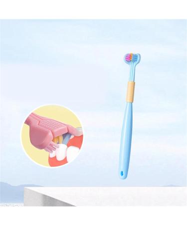 Three-Page Sensory Toothbrush for Children - Soft Bristles Travel-Friendly Full Gum Care (Blue) - Buy Online on GoSupps.com