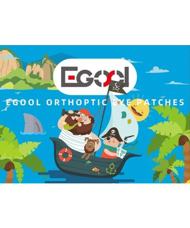EGOOL Adhesive Eye Patches for Kids - Cool Boys Design - 45 + 5 Bonus per Box - Breathable, Colorful & Fun Pattern - Hypoallergenic - Regular Size - Buy Online on GoSupps.com