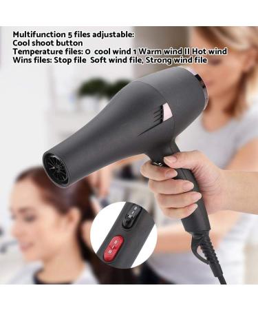 2000W Hair Dryer Blower Hot Cold Wind Hair Dryer for Hair Styling with 2 Nozzle (US Plug) - Buy Online on GoSupps.com
