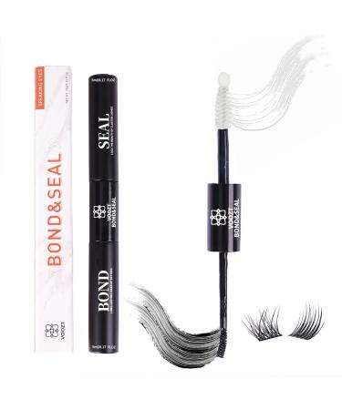 Lash Bond and Seal VOOZT Lash Glue Cluster Lash Glue Bond and Seal for DIY Individual Lash Extensions Gentle Soothing Non-Irritating 2 in 1 Strong Hold Long Lasting Waterproof Eyelashes Glue Bond+seal Bond+seal
