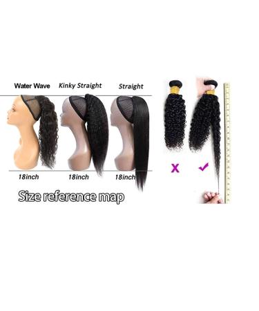16 Inch Water Wave Drawstring Ponytail | 100% Brazilian Human Hair | Clip in Extension for Black Women - Buy Online on GoSupps.com
