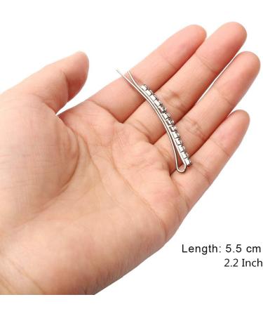 12 Pieces Rhinestone Bobby Pins Silver Metal Hair Clips Crystal Hair Pin Decorations for Lady Women Girls - Buy Online on GoSupps.com