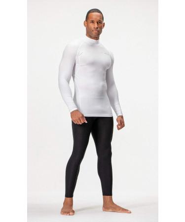 DEVOPS Men's Athletic Turtle Neck Compression Shirts 3 Pack - X-Large White (Gray) - Buy Online on GoSupps.com