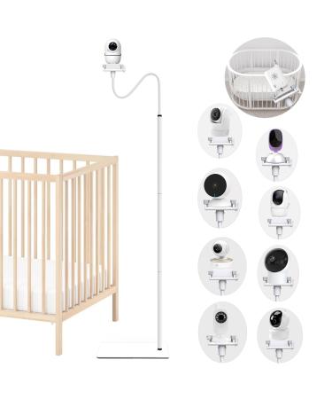 Derebir Baby Monitor Holder Camera Holder Baby Camera Mobile Phone Holder Compatible with Philips Avent/Reer/eufy/GHB/Hellobaby Baby Monitor Long Baby Monitor Stand white 68.8 for HelloBaby /VTech/BOIFUN
