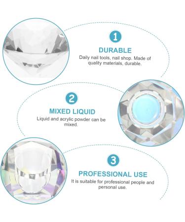Ipetboom 1pc Nail Art Crystal Cup Glass with Lid Diamonds for Nails Liquid Powder Dappen Dish Matte Clear Nail Polish Nail Art Supplies Nail Art Dish Cup White Care Cant See Thing - Buy Online on GoSupps.com