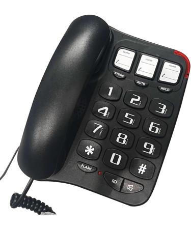 Ringtone Landline Phone for Elderly Big Button Fixed Home Phone with Amplified Sound and Easy-to-Read Display TCF2300 Senior Telephone Landline Phone Large Button Loudspeaker Phone for Black - Buy Online on GoSupps.com
