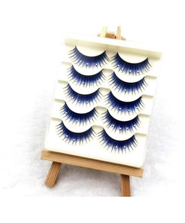 5 Pairs Blue Shiny Rhinestone False Eyelashes 3D Thick Long Fake Eyelashes for Women and Girls Party Stage Dance Makeup Masquerade - Buy Online on GoSupps.com
