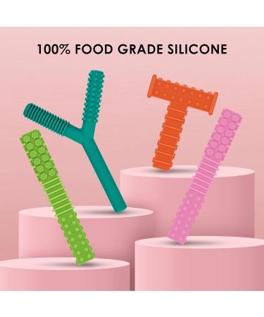 ERKOON Sensory Chew Toys for Autistic Children 4 Pack Silicone Chewy Tube Oral Motor Tools for Sensory Kids with Autism Biting ADHD SPD Chewies with Special Needs Teething Sticks Toys (4 PCS) - Buy Online on GoSupps.com