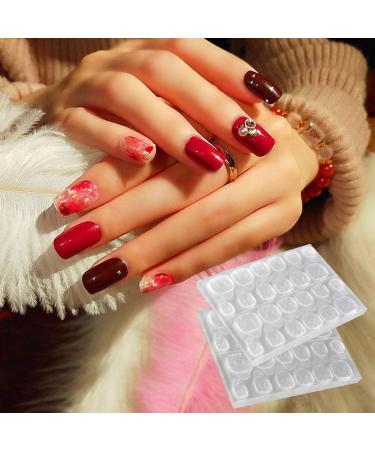 Double-Sided Adhesive Nail Stickers - Transparent Flexible Glue for Manicure - 10 Sheets - Buy Online on GoSupps.com
