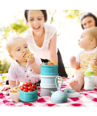 YeahiBaby Milk Powder Dispenser - Portable Snack Storage Container for Travel & Camping (Blue) - Buy Online on GoSupps.com