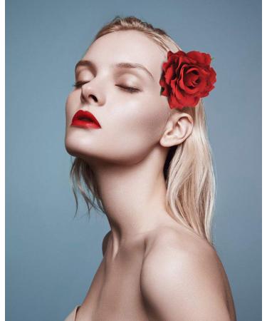 BABEYOND Red Rose Flower Hair Clips - Flamenco Dancer Accessory (6PCS) - Buy Online on GoSupps.com