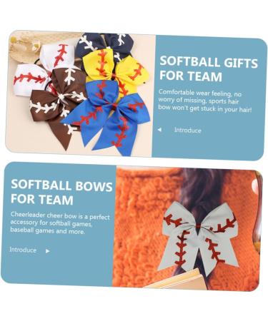 Mikinona Baseball Bows for Girl Softball Bow Hair Tie Hair Ties for Hair Clips for Hair Accessories for Cheer Bows Cheerleader Bows for Girls Bows for Cheerleaders Woman Ribbon Bow Tie - Buy Online on GoSupps.com