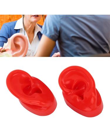 Silicone Ear Model - Human Ear Display for Jewelry & Hearing Aid Practice (Red) - Buy Online on GoSupps.com
