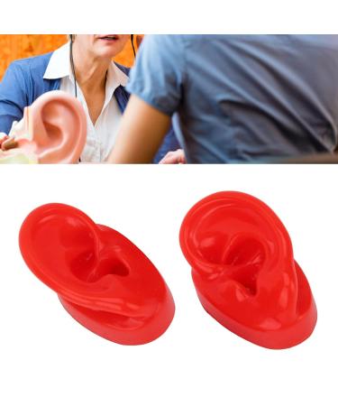 Large Base Silicone Simulated Ear Model Pair for Acupuncture in Hospitals - Red - Buy Online on GoSupps.com