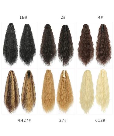 Amyseller 22-Inch Curly Hairpiece - Synthetic Ponytail Extensions for Women - Clip-in Braid Hair Extensions (Color 4#) - Buy Online on GoSupps.com