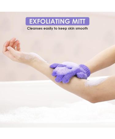 Sibba Double-Sided Peeling Shower Gloves | Natural Body Exfoliation & Luffa Washcloths | Soft Skin Remover & Bath Accessories | International Shipping Available - Buy Online on GoSupps.com