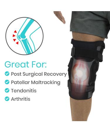 Vive Hinged Knee Brace with Side Stabilizers Adjustable Support for Patella & Meniscus Tear Pain Ideal for Hyperextension MCL ACL Injuries Heavy Duty Comfort for Men & Women | International Shipping Available - Buy Online on GoSupps.com