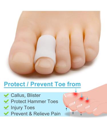 Bukihome 12PCS Silicone Toe Sleeves - Toe Protectors for Blister, Corn, Callus - Ideal for Running and Walking - Stop Toe Pain - Buy Online on GoSupps.com