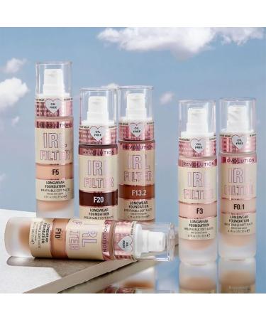 Makeup Revolution IRL Filter Longwear Foundation F12 - Medium to Full Coverage 23ml | International Shipping Available - Buy Online on GoSupps.com