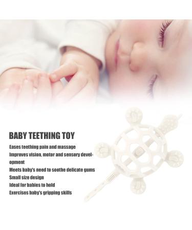 Shop Safe Silicone Toothed Toys for Kids | Cartoon Turtle Bite Ring - Soft & Burr-Free (Beige) | International Shipping - Buy Online on GoSupps.com