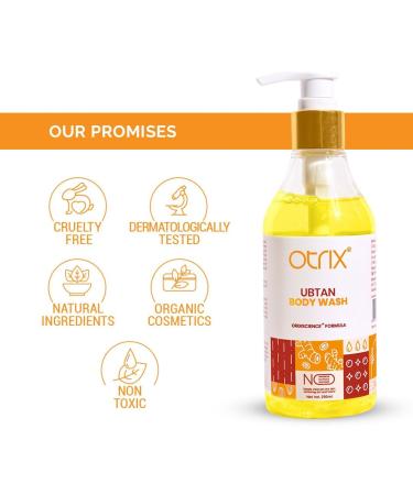 Natural Skin Brightening Shower Gel with Turmeric & Saffron | Deep Cleansing & Hydrating Body Wash for Men & Women | Paraben-Free 290ml - Buy Online on GoSupps.com