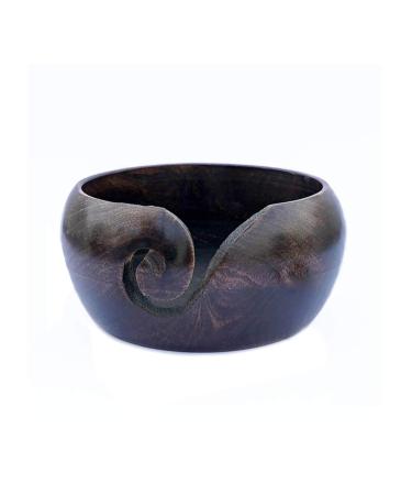 NIRMAN Wooden Yarn Bowl Hand Made by Indian Artisans with Premium Mango Wood for Knitting and Crochet (6" x 6" x 3'') - Buy Online on GoSupps.com