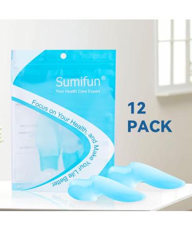 Sumifun Clear Gel Bunion Cushion Protector - 12 Pack | Relieve Foot Pain | Realign Big Toe | Bunion Corrector for Men or Women (Blue) - Buy Online on GoSupps.com