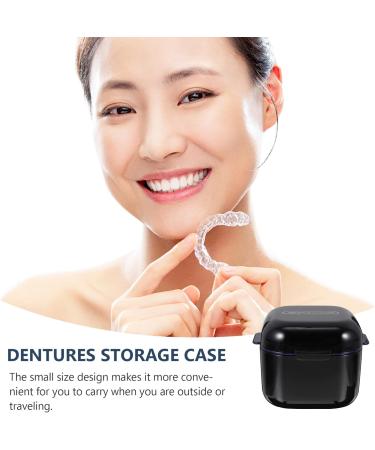 Exceart Dental Care Box - Prosthesis & Denture Storage Cup for Bite Rail | Durable & Black Dental Conservation Case - Buy Online on GoSupps.com