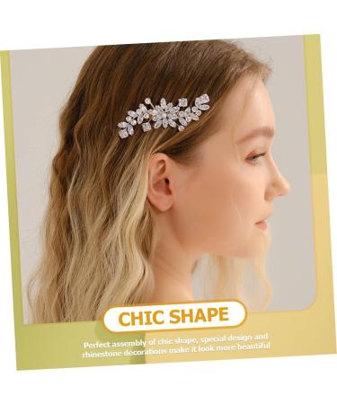 Angoily Crystal Side Hair Comb Crystal Hair Comb Hair Topper Wedding Hair Comb Wedding Bridal Hair Comb Hair Accessory for Girls Tiara Zircon Decorate Bridesmaid Flower Girl - Buy Online on GoSupps.com