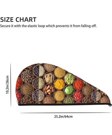 Hair Towel Wrap - Quick Drying Turban for Effortless Hair Drying (Spices and Herbs - Buy Online on GoSupps.com