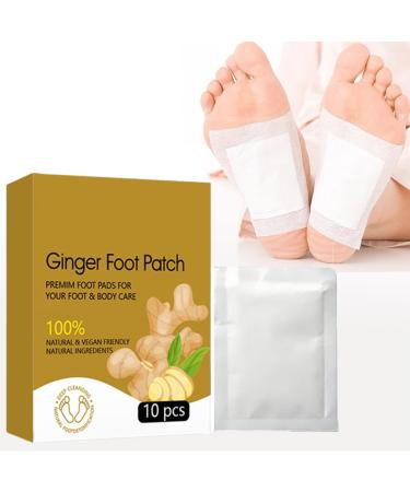 Foot Pads to Remove Body Toxins Detox Foot Patches to Remove Toxins Ginger Toxin Removal Foot Pads for Natural Deep Cleansing Foot Care Improve Sleep Quality & Stress Relief (10pcs)