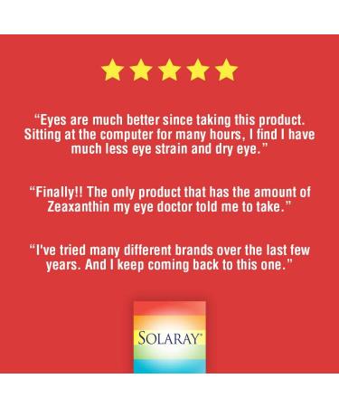 Solaray Ultra Zeaxanthin 6 mg - 30 Vegan Capsules for Eye Health - Buy Online on GoSupps.com