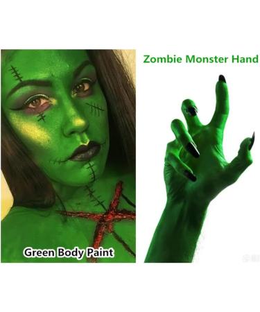 Go Ho Makeup Liquid Body Paint (2.1 oz) - Green Water Based Face & Body Paint for Special FX, Cosplay, Halloween - Buy Online on GoSupps.com