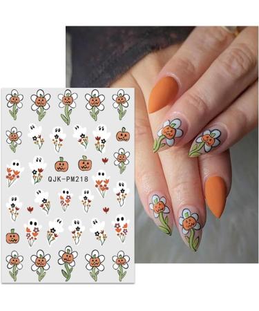 JMEOWIO 9 Sheets Halloween Nail Art Stickers Decals Self-Adhesive Cute Ghost Dog Pumpkin Nail Supplies Nail Art Design Decoration Accessories - Buy Online on GoSupps.com