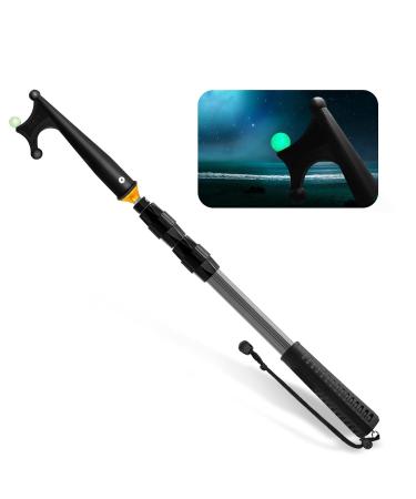 SANLIKE Telescopic Boat Hook,Docking Telescopic Pole,Floating,Durable,Rust-Resistant with Luminous Bead Boat Hooks Boating Accessories Non-Slip Push Pole for Docking 55 in Telescopic Boat Hooks