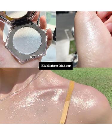 Diamond White Glitter Highlighter Powder for Face and Body - Long Lasting and Easy to Apply - Buy Online on GoSupps.com