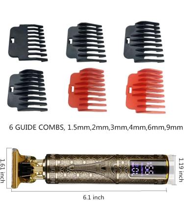 Premium Hair Clippers for Men - Zero Gapped T-Blade Trimmer 3 Speed LED Display Rechargeable Cordless Grooming Kit - Buy Online on GoSupps.com