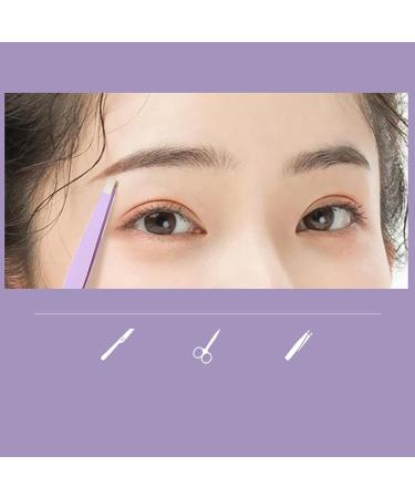 Eyebrow Shaping Grooming Kit - Precision Eyebrow Grooming Kit | Eyebrow Trimming Grooming Kit With Storage Bag For Women Men Purple - Buy Online on GoSupps.com