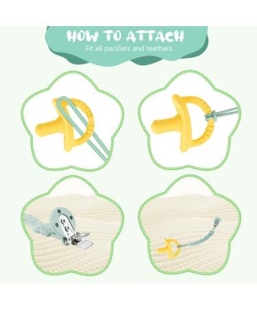 Vicloon Silicone Pacifier Chain - 4 Pack Animal Style Baby Pacifier Clips for Boys & Girls | Ideal Gift for Newborns - Buy Online on GoSupps.com